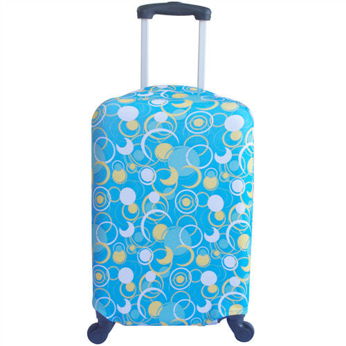 藍色星月行李箱防塵亮彩保護套(26-30吋適用)