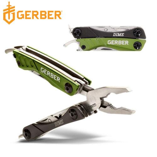 Gerber Dime 戶外多功能鑰匙圈工具鉗-綠色(泡殼)