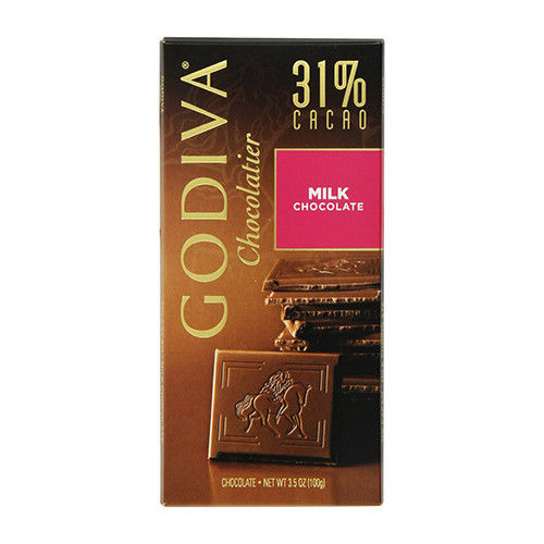【 GODIVA】31%牛奶巧克力磚 (100g/盒)