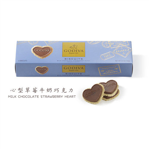 【 GODIVA】巧克力餅乾系列-草莓牛奶巧克力