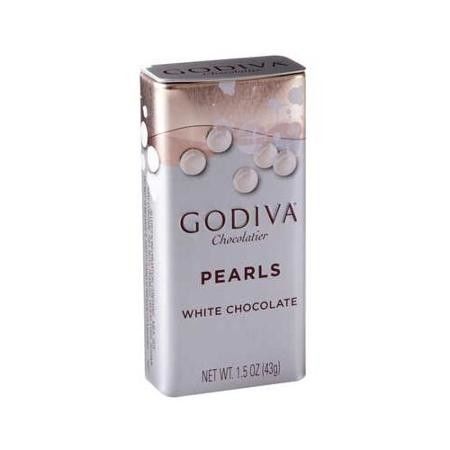 【GODIVA】頂級珍珠鐵盒-白巧克力