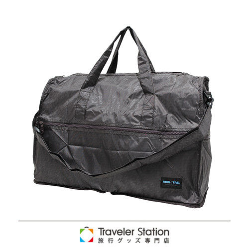 《Traveler Station》HAPI+TAS 摺疊圓形旅行袋(小)新款-158男版咖啡千鳥紋