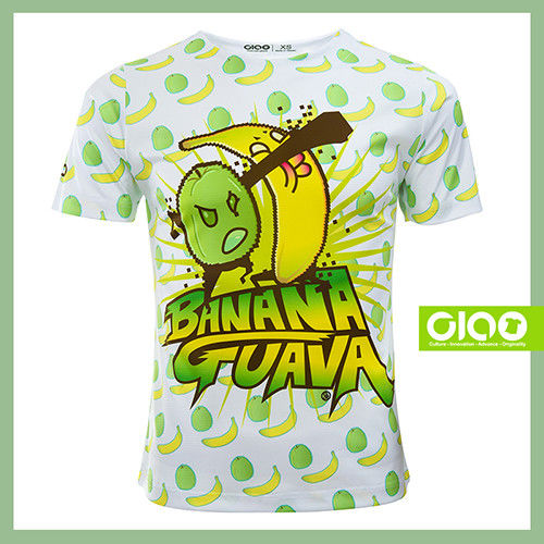 【CIAO TAIWAN】男女款 原創潮流設計T恤 Coolmax吸溼排汗/抗UV衫-香蕉你的芭樂