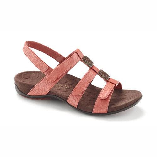 【美國VIONIC法歐尼】健康美體時尚鞋 Amber琥珀女士涼鞋-珊瑚紅