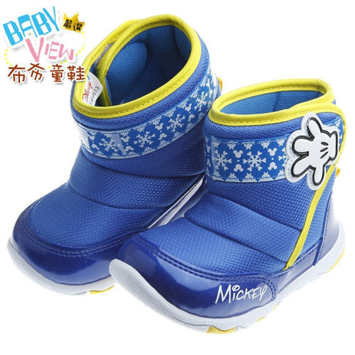 《布布童鞋》Disney迪士尼米奇星空藍手套運動中筒靴(15~19公分)MLK613B