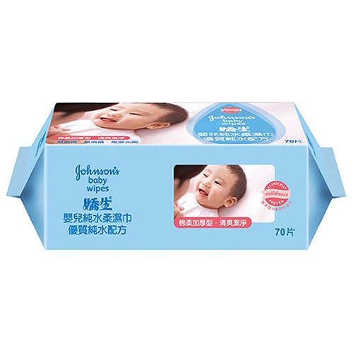 嬌生嬰兒 純水柔濕巾(加厚型)70片x12入(箱購)