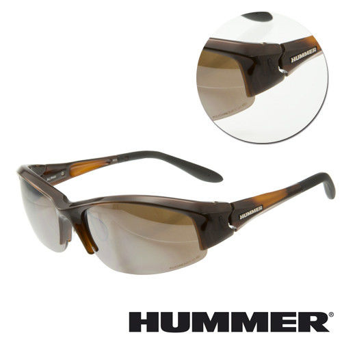 【HUMMER】半粗框棕色太陽墨鏡(ALPHA-903-BR)