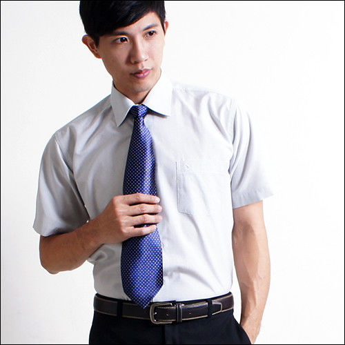 快速到貨 超值2件組  [H&G]MINGSHU上班族商務短袖襯衫組-淺灰色