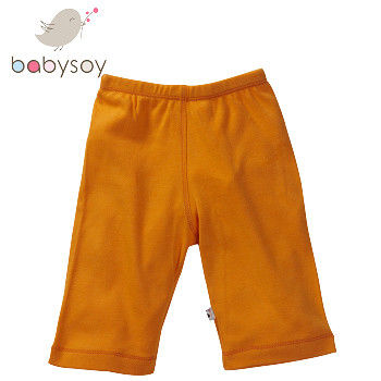 美國 Babysoy  有機棉時尚百搭彈性長褲526 - 澄橘