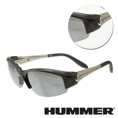 【HUMMER】半粗框銀色太陽墨鏡(ALPHA-903-SI)