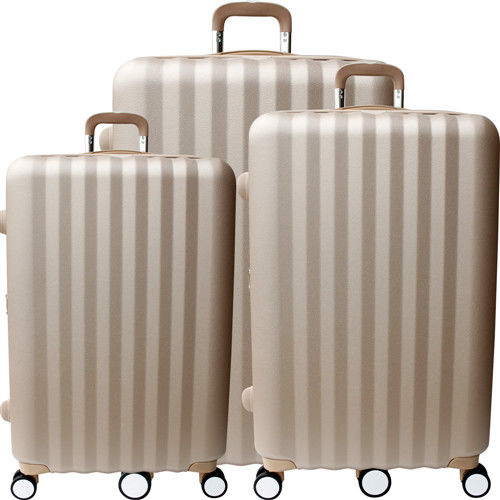 【YC Eason】尊爵頂級三件組ABS硬殼行李箱(20+24+28吋-金)