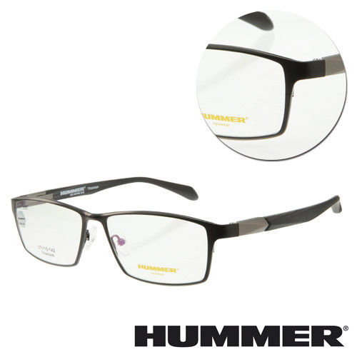 【HUMMER】鈦金屬全框黑色木紋光學眼鏡(H07-30001-C01)