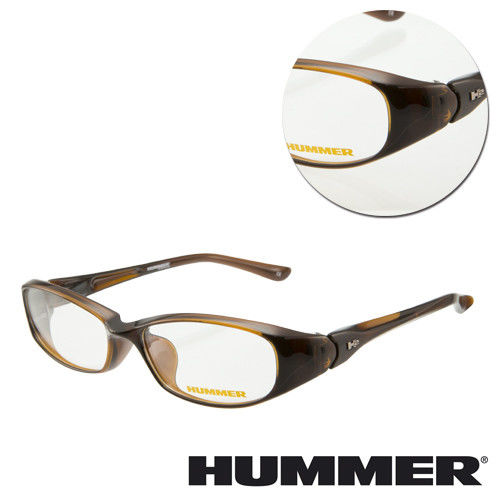 【HUMMER】橢圓亮面琥珀光學眼鏡(H3-1000-C3)