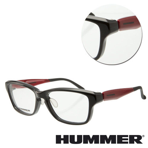 【HUMMER】方形全框紅黑光學眼鏡(H952-BK/RE)