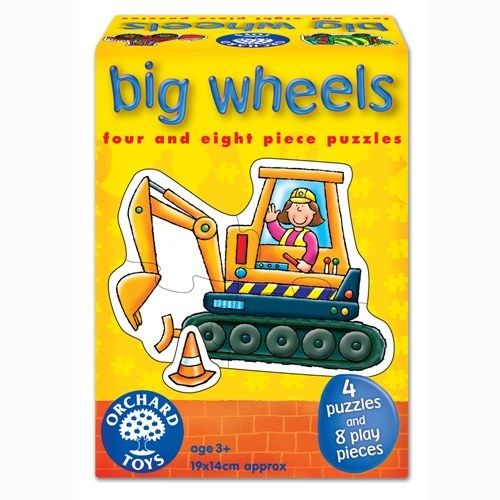 英國Orchard Toys 幼兒學習拼圖 工程車系列 big wheels