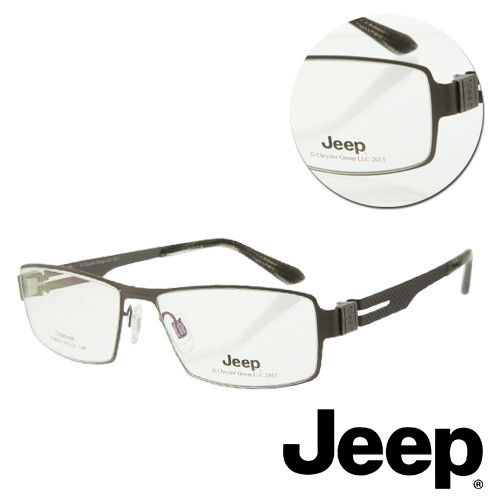 【JEEP】方形全框槍色光學眼鏡(J-F8005-C2)