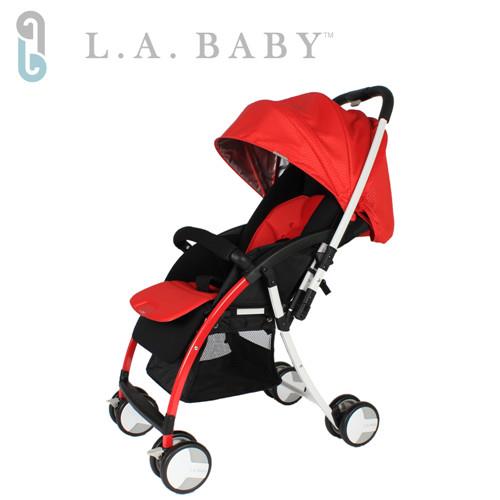 美國 L.A. Baby  超輕量雙向全罩嬰幼兒手推車 Travelight Baby Stroller (紅色)