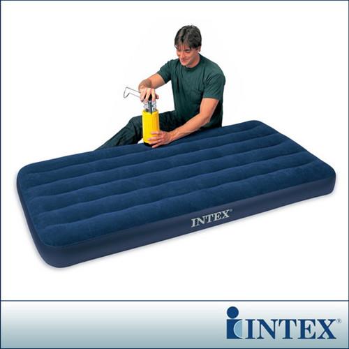 【INTEX】單人加大植絨充氣床墊(寬99CM) (68757)-行動