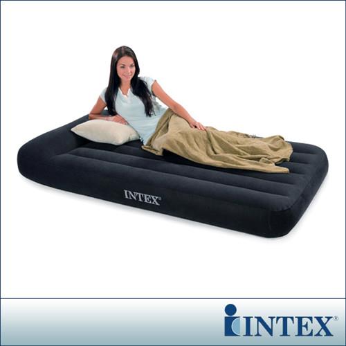 INTEX《舒適型》單人加大植絨充氣床墊(寬99cm)-有頭枕 (66767)-行動