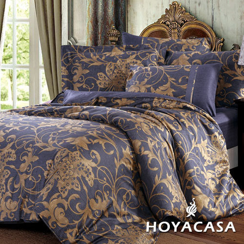 HOYACASA 品爵 雙人六件式長絨棉兩用被床包組