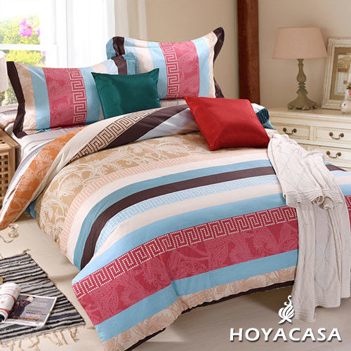 HOYACASA 天使之城 雙人四件式純棉兩用被床包組