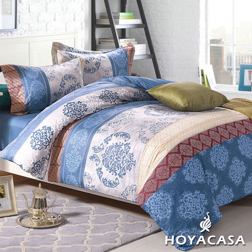 HOYACASA 古堡之戀 雙人四件式純棉兩用被床包組