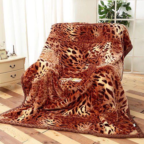 【Betrise】頂極1.5D拉舍爾超細纖維雙層保暖毯180x230cm(狂野豹)
