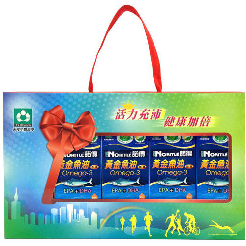 諾得健字號黃金魚油膠囊Omega-3(EPA+DHA)(30粒x5瓶)+禮盒