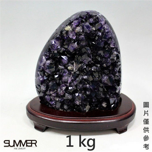 SUMMER寶石《隨機出貨》3A級烏拉圭紫水晶片1kg以上(頂級深紫色)