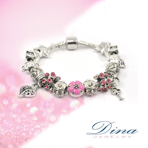 DINA JEWELRY蒂娜珠寶  粉色大地 潘朵拉風格 設計手鍊