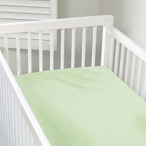 加拿大 kushies 有機棉嬰兒床床包 71x132cm (粉綠色)