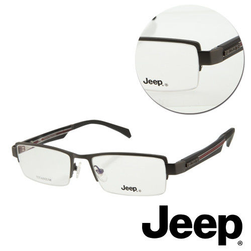 【JEEP】純鈦方形木紋槍色光學眼鏡(J-TF5008-C3)