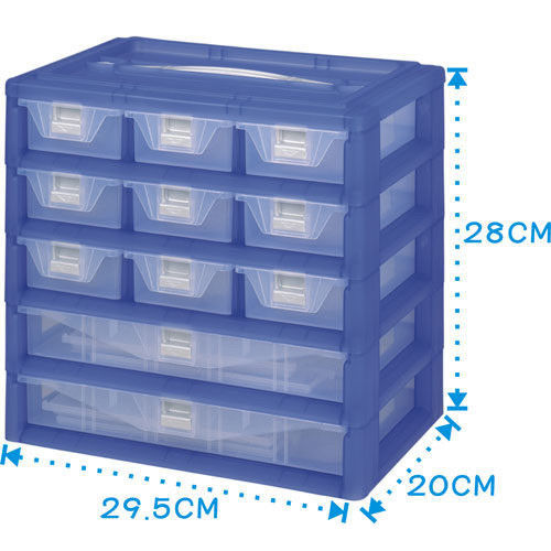 【DOLEDO】手提分類收納整理盒-三+二層