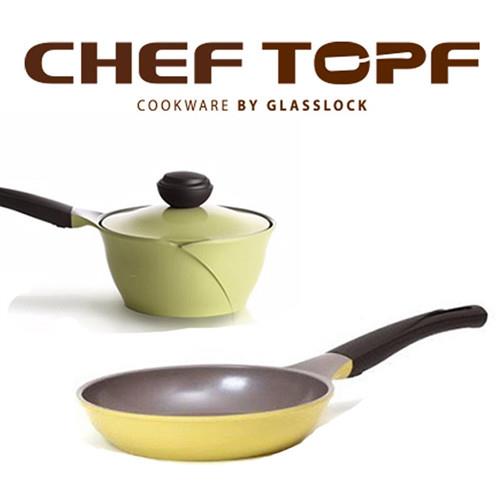 【韓國Chef Topf】玫瑰鍋LA ROSE系列不沾單柄鍋18公分+平底鍋20公分