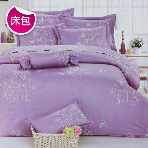 【R.Q.POLO】日居的禮物系列-慕樂花悅 純棉三件式枕套+床包組/雙人標準(5尺)