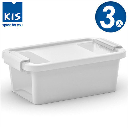 【義大利KIS創意收納】BI BOX單開收納箱(XS) *3入-白色