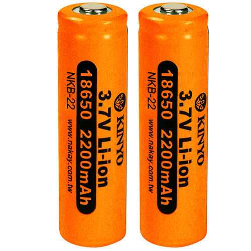 NAKAY 18650低自放電2200mAh鋰電池超值2入(NKB-22X2)
