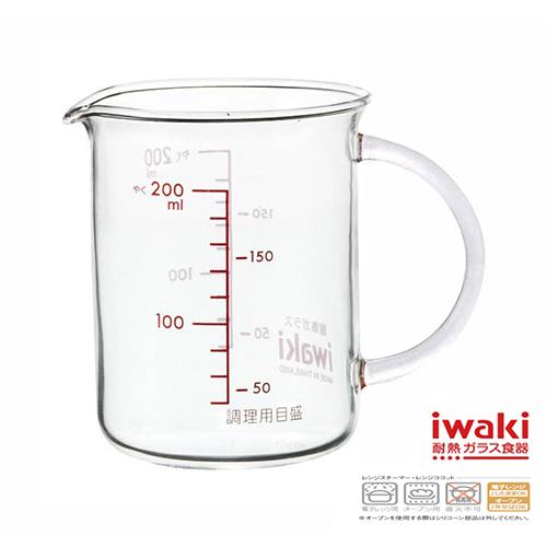 【iwaki】玻璃微波把手量杯200ml