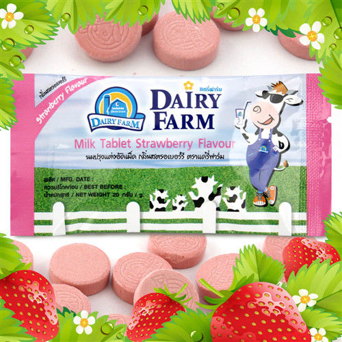 【DIARY FARM】泰瑞農場牛奶片 20gx12包入(草莓x12包入)