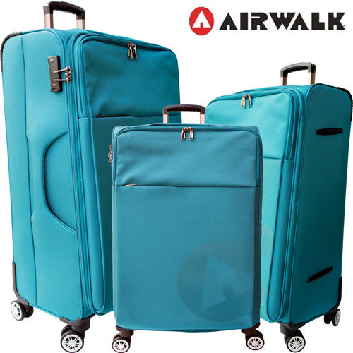 【AIR WALK】經典款輕量三件組可加大海關鎖商務箱(20+24+28吋-藍)