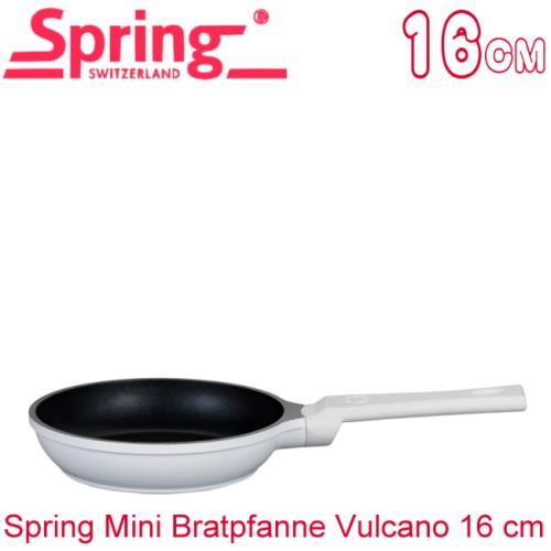 瑞士Spring vulcano童趣不沾單柄平底鍋白16cm