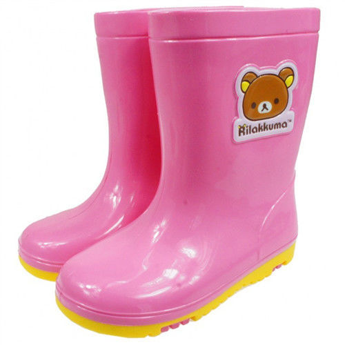 布布童鞋 Rilakkuma拉拉熊可愛粉色防滑雨鞋(附防臭鞋墊)( [ AM9281G ] 粉紅款