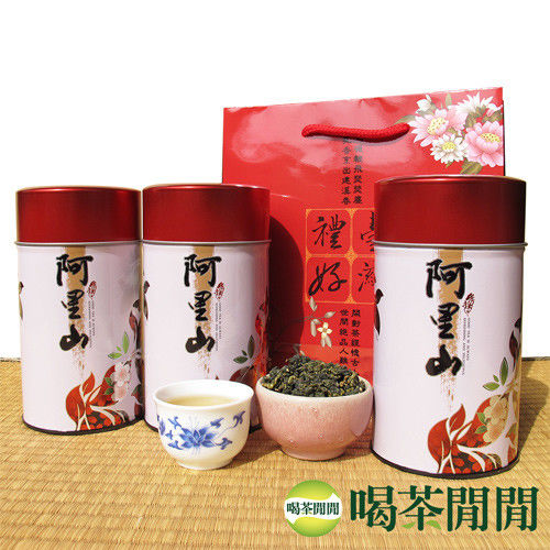 喝茶閒閒 金牌阿里山品級冷泉手捻高山茶(3斤共12罐/贈提袋)