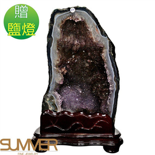 【SUMMER寶石】《13.4kg》巴西3A天然紫晶洞《加贈鹽燈》 (1127-18)
