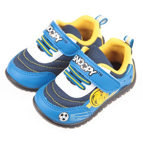 布布童鞋 Snoopy史努比狗足球藍白色運動休閒鞋 [ CD6218B] 藍色款