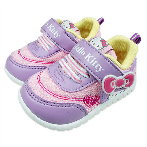 布布童鞋 HelloKitty凱蒂貓小蝴蝶結俏麗紫色休閒鞋 [ CD5815F] 紫色款