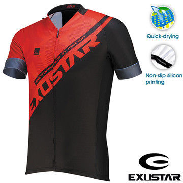 EXUSTAR 自行車短車衣(黑紅) M