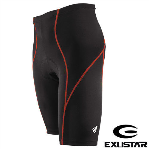 EXUSTAR 3D立體專業短車褲(紅) XL