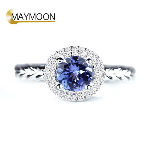 【MAYMOON 】藏愛系列-長髮公主 天然丹泉石0.70ct鑽石戒指(18K) 