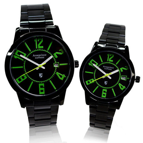 【Arseprince】仲夏之夜靚彩時尚對錶-迷幻綠